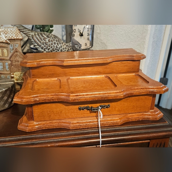 Vintage Other - Vintage Wooden Jewelry Box